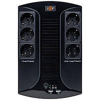 Джерело безперебійного живлення LogicPower 850VA-6PS (595Вт) з акумулятором