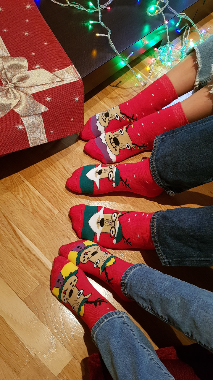 Новорічні шкарпетки махрові для всієї родини "FAMILY LOOK" НЛ 27-29, фото 1