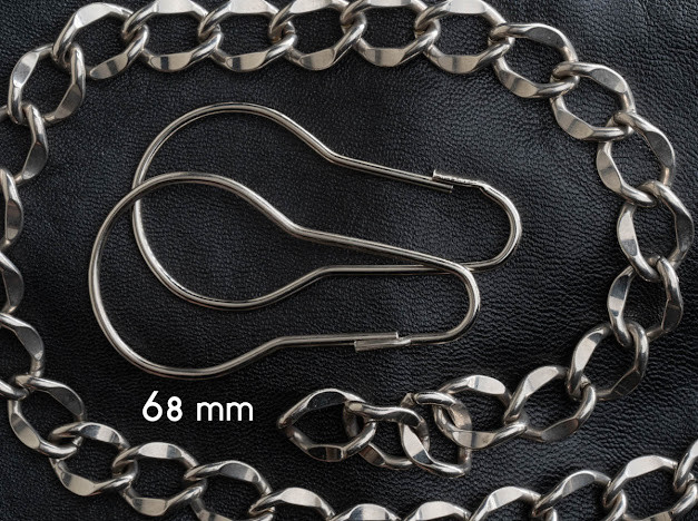 Підвіс для ключів. Колір "срібло". 68мм, фото 1