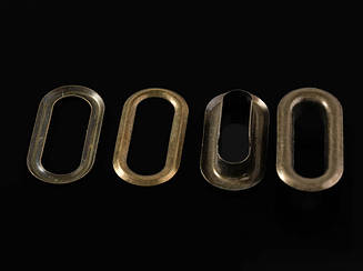 Люверси, блочки. Колір "стара латунь". 12х25 мм