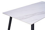 Обідній керамічний стіл TM-100 олімпо вайт + чорний, фото 8