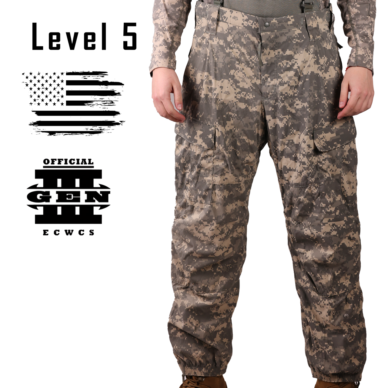Штани ECWCS Gen III Level 5, Розмір: Medium Long, Колір: ACUpat UCP, Soft Shell, фото 1