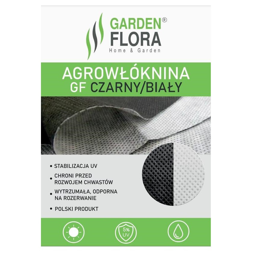 Агроволокно для грядок та кущів 50 г/м² GARDEN FLORA 1,05 х 100 м чорно-біле