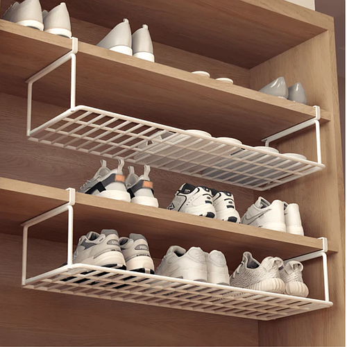 Металлическая полка для обуви. Дополнительная полка в шкаф. Полка в ...