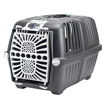 Переноска для тварин ECO PRATIKO 2plast. Black 55*36*36 h Вага до 15кг.