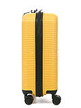 Валіза мала S поліпропілен жовта 55х37х22см/38л/2.7кг/Worldline 291, фото 4