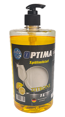 Миючий засіб для посуду Optima Лимон Концентрат з активним киснем, 1000 мл