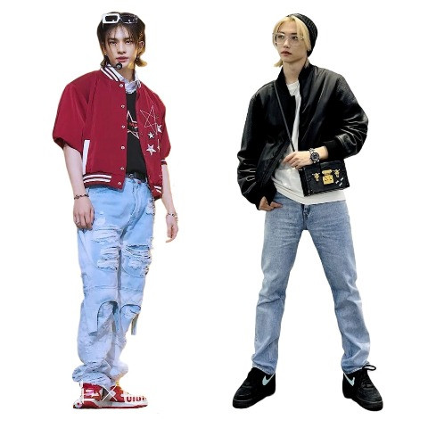 Дакімакура 180х60 см Фелікс Хьонджин Стрей Кідс Stray Kids Hyunjin Felix Подушка з наволочкою обнімашка, фото 1