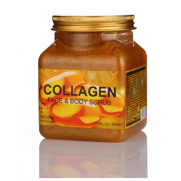 Натуральний скраб для обличчя та тіла Wokali Collagen Natural Scrub