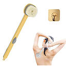 Щітка з довгою ручкою для душу з ємністю для мийного засобу Body brush AND LY-588, фото 3