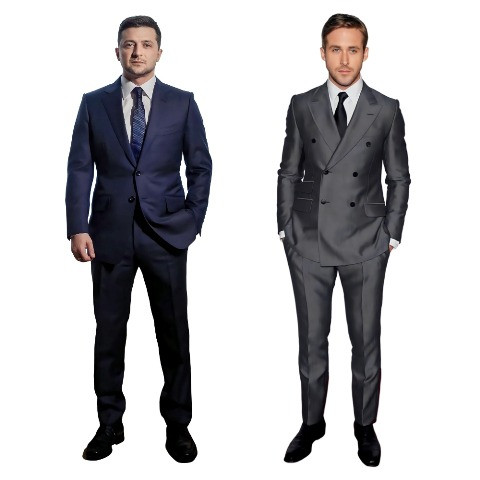 Дакімакура 180х60 см Володимир Зеленський Райан Гослінг Подушка з наволочкою обнімашка, фото 1