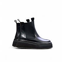 Черевики жіночі челсі зимові шкіряні Steffe 2373-712 38 чорні