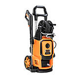 Мийка в/т LT707 інд.двигун, тиск - 130/195бар, прод 7,5л/хв, шланг 8м, алюм. помпа, фото 2