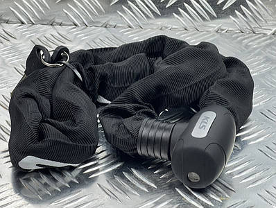 Замок на велосипед велозамок KLS Chainlock 8 ланцюговий 8x1000 мм чорний