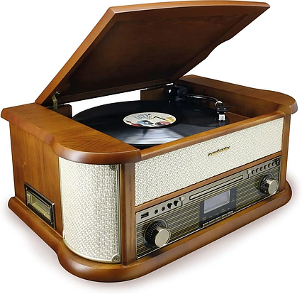 Уцінка Музичний центр Вініловий програвач Soundmaster NR546be Nostalgia Stereo DAB+/FM, Німеччина, фото 1