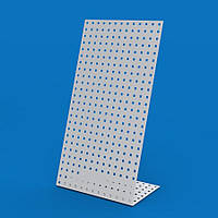 Перфорований стенд настільний 20х36 похилий, білий
