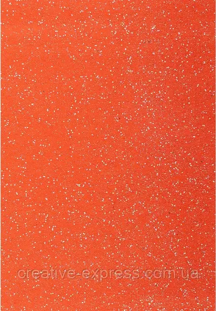 Фетр м'який з гліт., моркв'яний, 21*30см