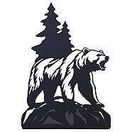 Металевий упор для книг Glozis Bear (чорний), фото 2