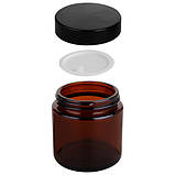 Баночка косметична скло 100 мл — (бурштинова), фото 2
