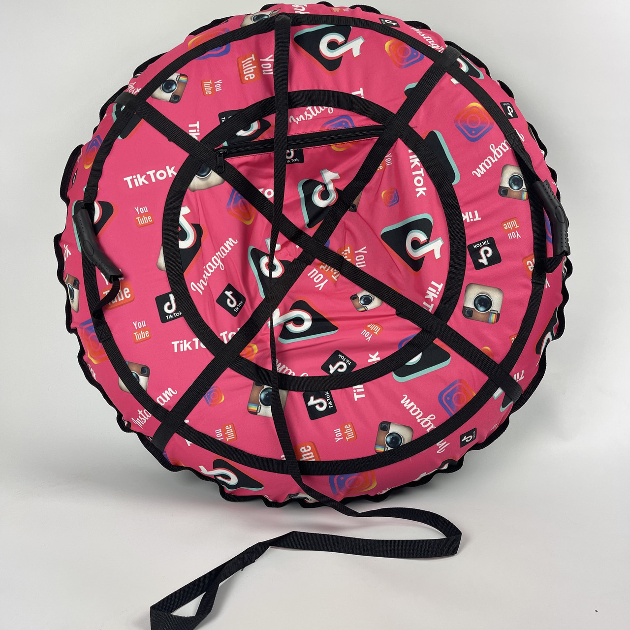 Надувні санки (ватрушка) тюбінг 120 см "Тік-Ток / Рожевий"