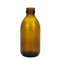 Флакон косметичний скляний 300 мл (бурштиновий) (Тара для косметики)