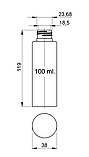 Флакон СТЕЛЛА 100 мм /24-410/ арт.02 білий (косметична тара), фото 4