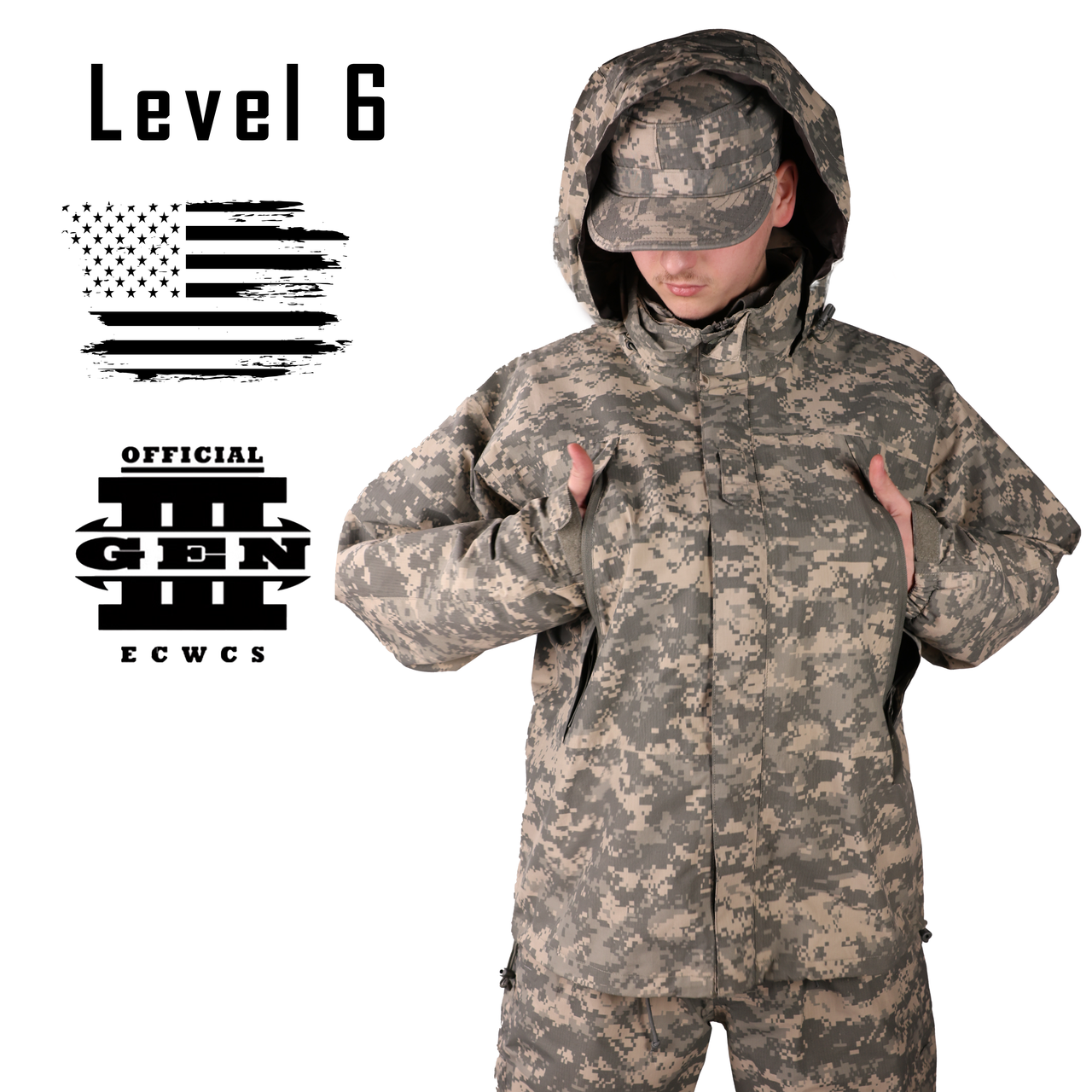 Куртка ECWCS Gen III Level 6, Розмір: Large Long, Колір: ACUpat UCP, Gore-Tex Paclite, фото 1