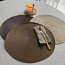 Підставка під тарілку кругла Солом'яні підставки під тарілки Килимки для сервірування круглі, фото 3