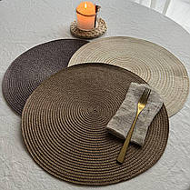 Підставка під тарілку кругла Солом'яні підставки під тарілки Килимки для сервірування круглі, фото 4