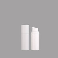 Вакуумний косметичний флакон 10 мл біла кришка (косметична тара)
