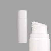 Вакуумний косметичний флакон 50 мл біла кришка (косметична тара)