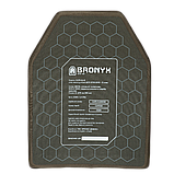 Бронеплита Bronyx CAP5-XL (3.38 кг / 275*355 мм) 5 клас захисту Матеріал композит карбіду кремнію та НВМПЕ (1шт), фото 4