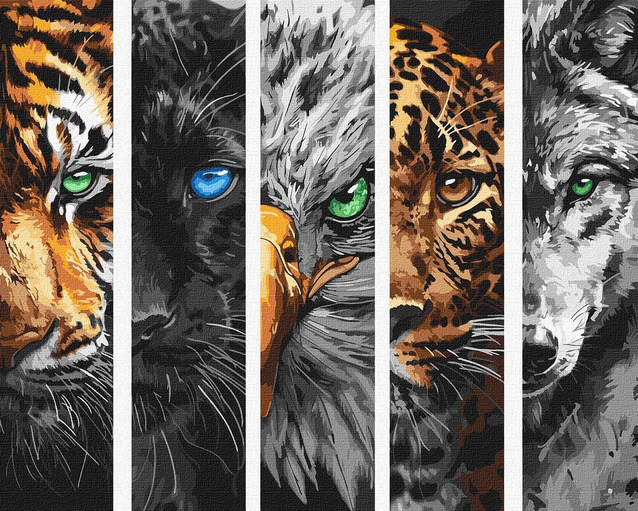 Картина за номерами Тварини. Погляд хижаків 40*50 см Ідейка KHO 6622, фото 1