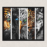 Картина за номерами Тварини. Погляд хижаків 40*50 см Ідейка KHO 6622, фото 4