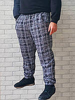 Мужские теплые штаны оптом джогеры на флисе большого размера батал трехнитка синий черный р.52 56 60 64 68