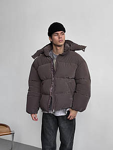 Оверсайз куртка пуховик Blaid шоколад унісекс