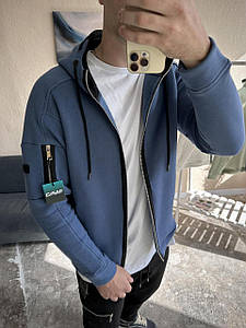 Зимова кофта на змійці індиго Grand