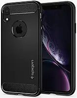 Оригінальний протиударний чохол для iPhone XR Spigen Rugged Armor Matte Black 064CS24871