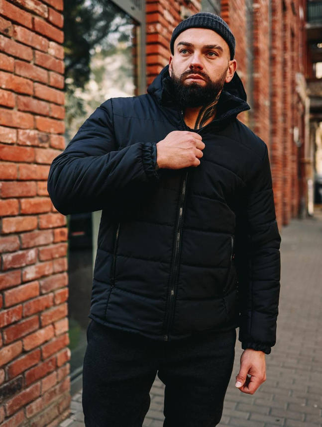 Чоловіча зимова куртка до -25 °C молодіжна повсякденна на мікрофлісі з капюшоном бічними кишенями на хлопця, фото 1