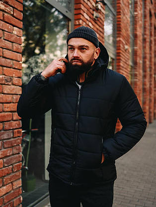 Чоловіча зимова куртка до -25 °C молодіжна повсякденна на мікрофлісі з капюшоном бічними кишенями на хлопця, фото 3