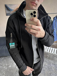 Зимова кофта на змійці чорна Grand