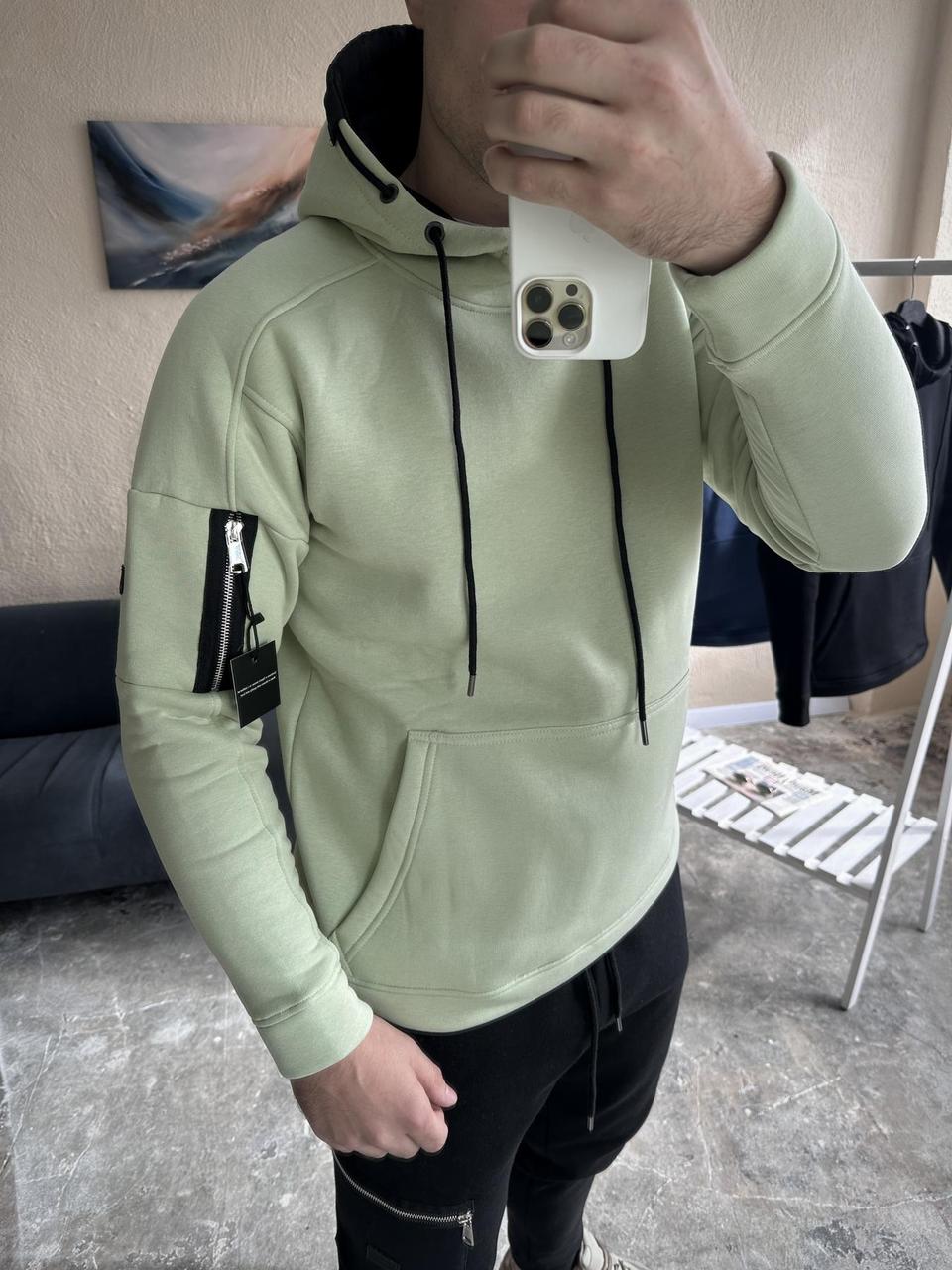 Зимовий худі з начосом м'ята Grand