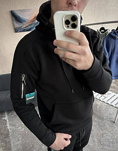 Зимовий худі з начосом чорний Grand