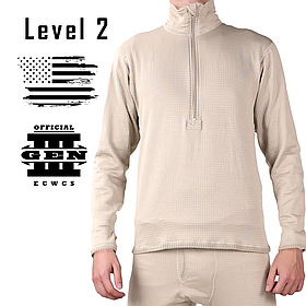 Кофта термобілизни ECWCS GEN III Level 2, Розмір: X-Large X-Long, Колір: Tan