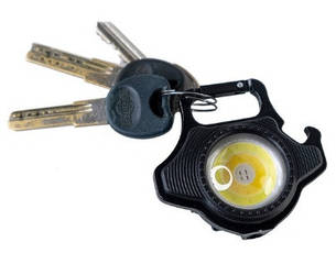 Міні ліхтарик брелок Rablex RB-437 COB біле жовте червоне світло світильник кишеньковий з карабіном відкривачем, фото 2