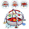 Розвиваючий барвистий килимок ігровий манеж сухий басейн 2в1 для немовляти 0+ дуги брязкальця-підвіски м'ячики, фото 4