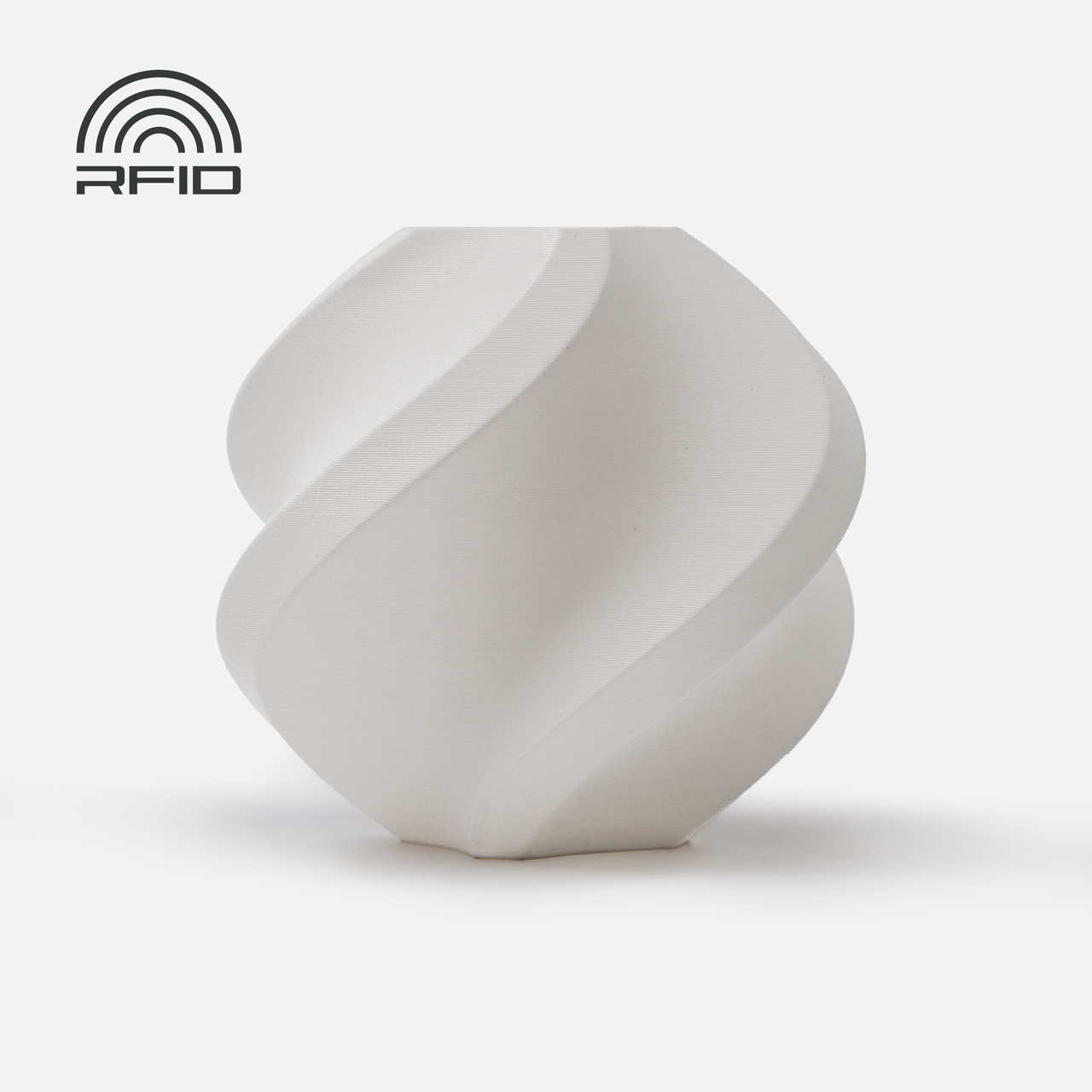 Пластик філамент для 3Д-друку Bambu Lab PLA Matte Ivory White (11100), Reusable Spool, 1.75мм, 1кг, 315м, 190-230°C, Білий