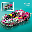 Конструктор 096 H “Автомобіль для перегонів”, 300 деталей, наліпки, в коробці, фото 2