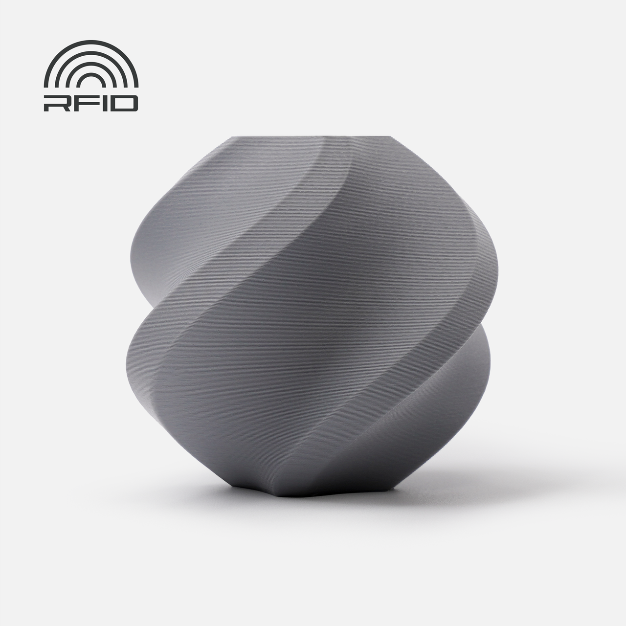 Пластик філамент для 3Д-друку Bambu Lab PLA Matte Ash Grey (11102), Reusable Spool, 1.75мм, 1кг, 315м, 190-230°C, Сірий