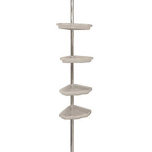 Полиця у ванну Prima Nova прозора, алюмінієва трубка (N17-16)